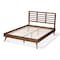 Baxton Studio Calisto Mid-Century Walnut Brown Finished Wood Full Size Platform Bed 156-9407-9422 - alternate 5